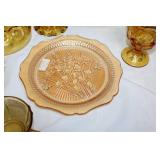 Collection of Vintage Amber Depression Glassware