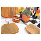 Assorted Halloween-Themed Decorative Figurines and Candle Holders