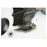 Assorted Halloween-Themed Decorative Figurines and Candle Holders