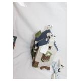 Set of 3 Christmas Village Houses with Figures and Lights