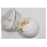 Collection of 9 Decorative Porcelain Trinket Boxes and Figurines