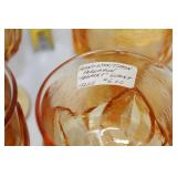 Set of 8 Tiffin Franciscan Persimmon Cabaret Goblets and Tumblers