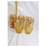 Set of 8 Tiffin Franciscan Persimmon Cabaret Goblets and Tumblers