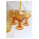 Set of 8 Tiffin Franciscan Persimmon Cabaret Goblets and Tumblers