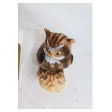 Vintage Set of Owl Figurines and Bookends