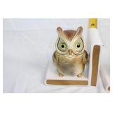Vintage Set of Owl Figurines and Bookends
