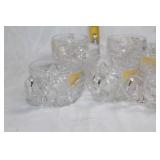 Collection of 14 Vintage Glass Punch Cups with Ornate Handles