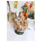7-Piece Vintage Nativity Figurine Set with Shepherd and Wise Men