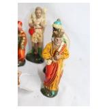 7-Piece Vintage Nativity Figurine Set with Shepherd and Wise Men