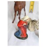 7-Piece Vintage Nativity Figurine Set with Shepherd and Wise Men
