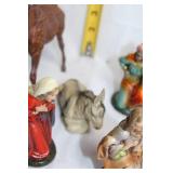 7-Piece Vintage Nativity Figurine Set with Shepherd and Wise Men