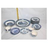 Liberty Blue Historic Colonial Scenes Dinnerware Set - 28 Pieces