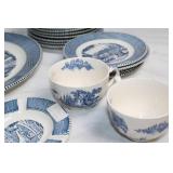Liberty Blue Historic Colonial Scenes Dinnerware Set - 28 Pieces