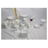 Collection of Vintage Milk Glass DÃ©cor Pieces