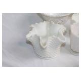 Collection of Vintage Milk Glass DÃ©cor Pieces