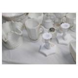 Collection of Vintage Milk Glass DÃ©cor Pieces