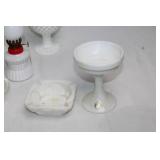 Collection of Vintage Milk Glass DÃ©cor Pieces