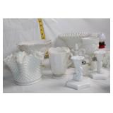 Collection of Vintage Milk Glass DÃ©cor Pieces