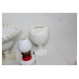 Collection of Vintage Milk Glass DÃ©cor Pieces