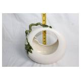 Hull Pottery Moon Basket with Vine Design