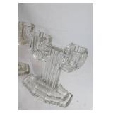 Set of 4 Vintage Glass Candle Holders