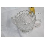 Collection of 10 Vintage Glass Sugar Bowls and Creamers