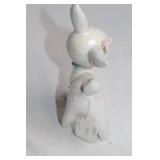 Iridescent Ceramic Deer Figurine with Pastel Floral Accents
