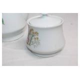 Vintage Porcelain Tea Set with Floral Design