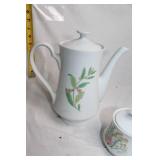 Vintage Porcelain Tea Set with Floral Design