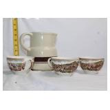 Johnson Bros. Historic America Pitcher and Cups Set