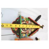 Pair of Vintage Wooden Clock Pendulum Wall Decorations Owl and Cuckoo House Design