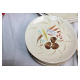 Set of 19 Vintage Dinner Plates with Floral and Fruit Designs