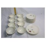 Franciscan Autumn Set of 8 Cups and 11 Saucers