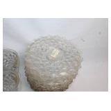 Collection of Vintage Clear Glassware including Goblets and Plates