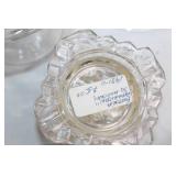 Collection of Vintage Clear Glassware including Goblets and Plates