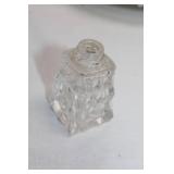 Collection of Vintage Clear Glassware including Goblets and Plates