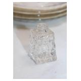 Collection of Vintage Clear Glassware including Goblets and Plates