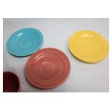 Assorted Harlequin and Floral Teacups with Saucers and Plates