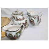 Collection of 7 Vintage Johnson Bros and Americana Plates and Tableware