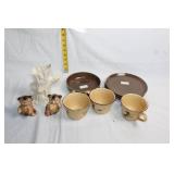 Collection of Red Wing Pottery Dinnerware and Bear Figurines