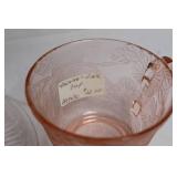 Collection of Vintage Pink Porcelain Teacups, Saucers, and Decorative Items