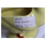 Set of 6 Ceramic Animal Figurines Including Deer, Elephant, and Duck Planter