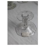 Collection of 4 Cambridge Glass Candle Holders