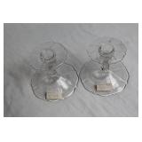 Collection of 4 Cambridge Glass Candle Holders
