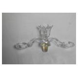 Vintage Cambridge Square Crystal Candle Holder Set