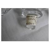 Vintage Cambridge Square Crystal Candle Holder Set