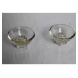 Vintage Cambridge Square Crystal Candle Holder Set