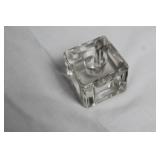 Vintage Cambridge Square Crystal Candle Holder Set