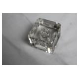 Vintage Cambridge Square Crystal Candle Holder Set