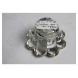 Set of 3 Heisey Crystolite Single Lite Candleholders